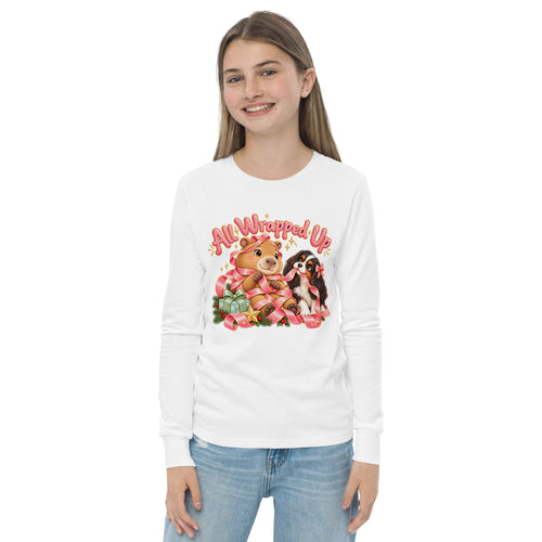 Capy & Cavi Langarmshirt weiß – Detail